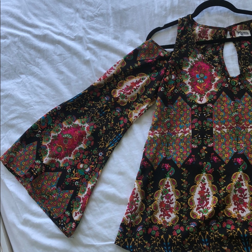 Mumu top with shoulder holes